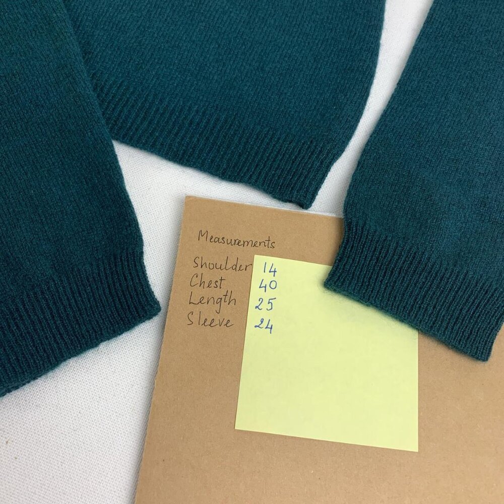 Charter Club Cozy Green Cashmere Turtleneck Sweater - Elegant Women's Knit Jumpe - Picture 6 of 6